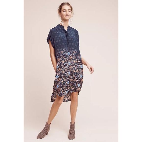 Anthropologie Tanvi Kedia Tansey Silk Tunic Dress - Picture 3 of 14